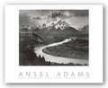Tetons/Snake River by Ansel Adams Art Print Poster, Overall Size: 24x30, Image Size:17.125x21.25