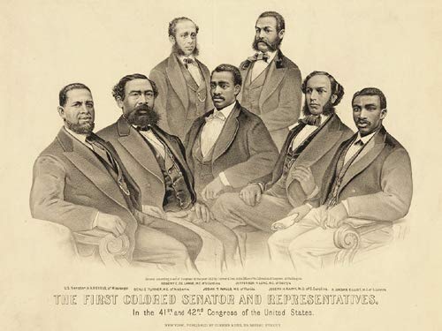 Bruce Teleky First Colored Senators and Representatives by Currier and Ives 24"x18" Art Print Poster