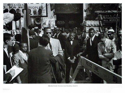 Malcolm X, Gabe Pressman & Louis Farrahkan by Klytus Smith - 18 x 24 inches - Fine Art Print / Poster