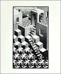 Cycle by M.C. Escher - 25 5/8 x 21 3/4 inches - Fine Art Print / Poster