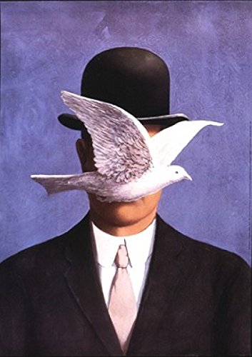 artworkforless.com The Man with The Bowler Hat by Rene Magritte - 27 1/2 x 19 3/4 inches - Fine Art Print/Poster