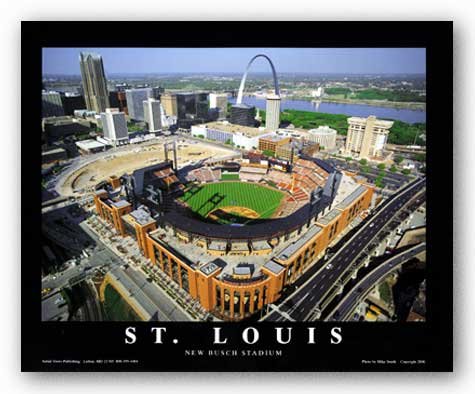 artworkforless.com St. Louis, Missouri - New Busch Stadium by Mike Smith - 22 x 28 inches - Fine Art Print/Poster