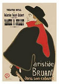 Aristide Bruant by Henri de Toulouse-Lautrec - 27 1/2 x 19 3/4 inches - Fine Art Print / Poster