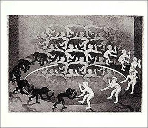 Encounter by M.C. Escher - 21 3/4 x 25 5/8 inches - Fine Art Print / Poster