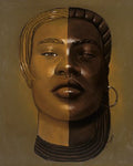 African Mask #29 by Laurie Cooper - 10 1/2 x 8 1/2 inches - Fine Art Print / Poster