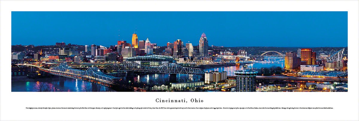 Cincinnati, Ohio by James Blakeway - 13 1/2 x 40 inches - Fine Art Print / Poster