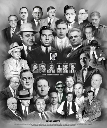 The Art Depot Wise Guys: La Cosa Nostra by Wishum Gregory (24x20 inches - Unframed Art Print)