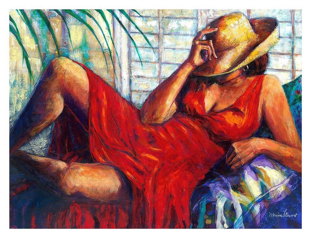 Chilling by Monica Stewart Art Print, 34 x 26 inches