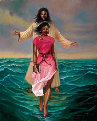 artworkforless.com He Walks with Me by Sterling Brown - 31 x 25 inches - Fine Art Print/Poster