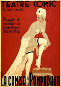 WONDERFULITEMS THEATRE TEATRE COMIC GIRL UNDERWEAR BARCELONA LA CAMISA POMPADOUR SPAIN 12" X 16" IMAGE SIZE VINTAGE POSTER REPRO ON MATTE PAPER