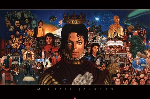 Michael Jackson Collage Thriller Pop Music Poster 24 x 36 inches
