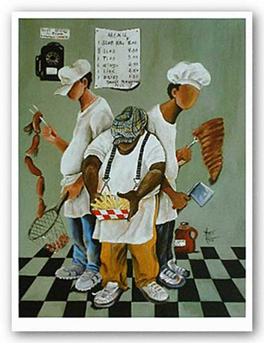 Bruce Teleky Links, Tips, Wings and Fries by Annie Lee 22.5"x17" Art Print Poster