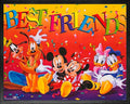 Bruce Teleky Walt Disney Poster Mickey & Friends: Best Friends Framed Children's Movie Print Poster Custom Made Real Wood Modern Charcoal Frame (21 1/8 x 17 1/8")