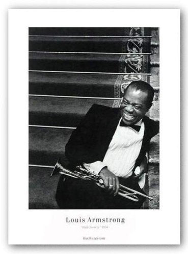 Louis Armstrong by Bob Willoughby 20.75"x14.75" Art Print Poster