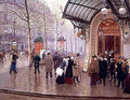 Theatre du Vaudeville by Jean Beraud - 20 x 24 inches - Fine Art Print / Poster