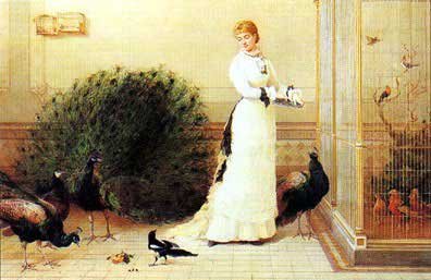 In the Conservatory by Heywood Hardy 30.00X20.00. Art Poster Print