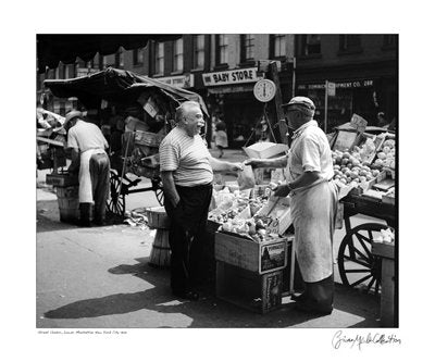 Street Vendor, Lower Manhattan, New York, 1953 Poster Print by Merlis Collection (18 x 14)
