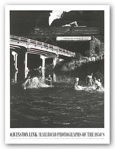 Bruce Teleky Hawksbill Creek Swimming Hole, August 9, 1956, Luray, Virginia by O. Winston Link 27"x21.25"