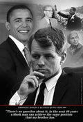 Barack Obama - Rfk Prophetic Quote, 1968 - Poster by Tonya Jones (13 x 19)
