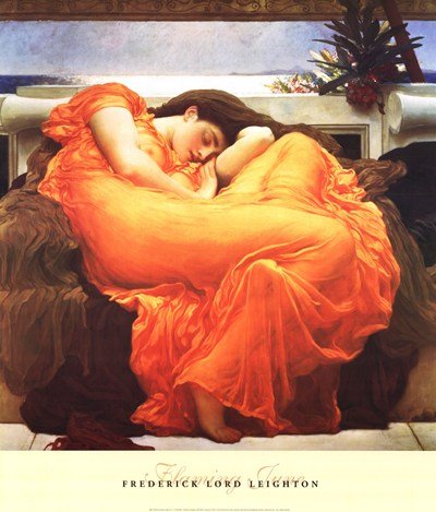 (27x32) Frederic Lord Leighton Flaming June Art Print Poster
