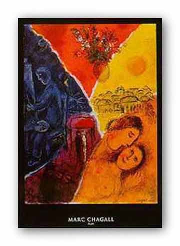 La Joie by Marc Chagall - 34 x 24 inches - Fine Art Print / Poster