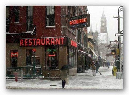Waverly Restaurant, Winter by Igor Maloratsky - 13 x 19 inches - Fine Art Print / Poster