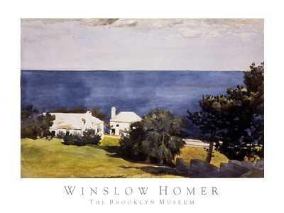 Shore at Bermuda by Winslow Homer - 24 x 32 inches - Fine Art Print / Poster