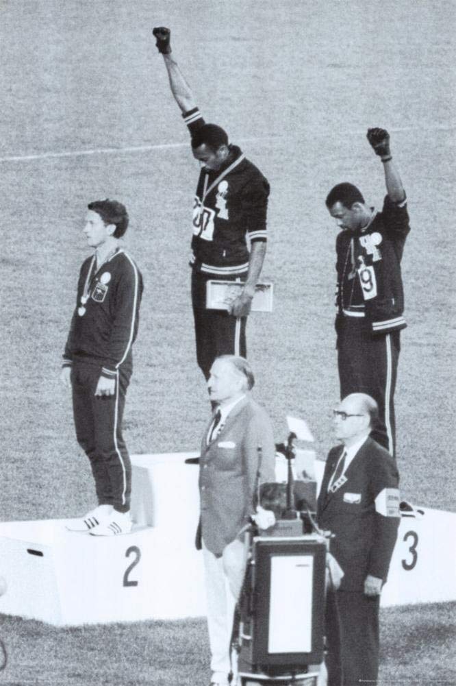 Art & Prints Co. Laminated Black Power, Mexico City Olympics 1968 Poster 24 x 36in