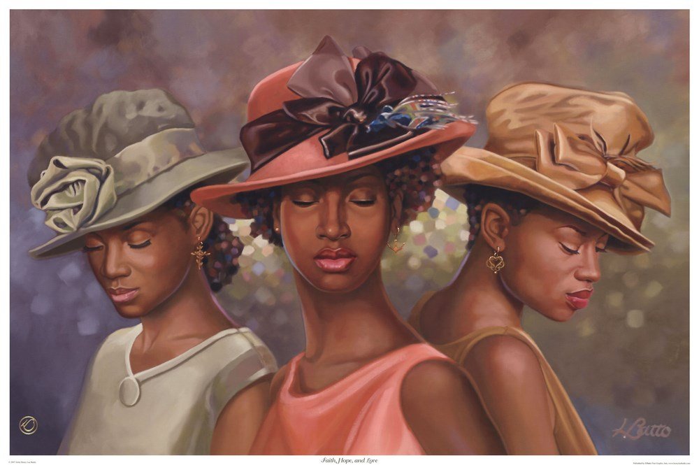 Faith, Hope and Love by Henry Lee Battle Art Print, 36 x 24 inches