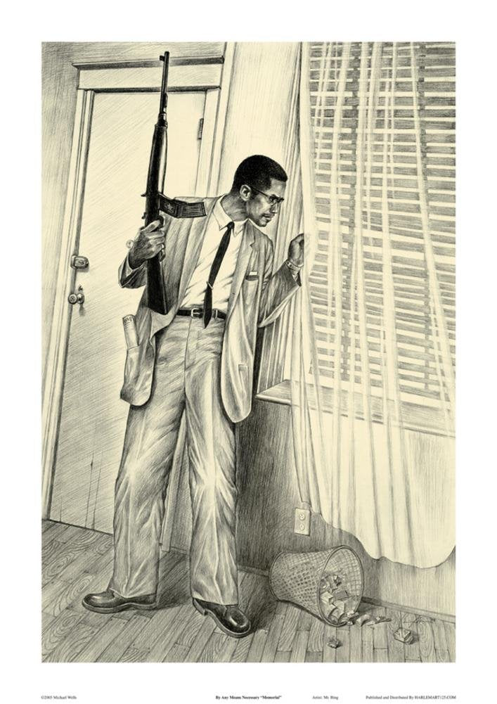 By Any Means Necessary Memorial by Mr. Bing - 34 x 24 inches - Fine Art Print / Poster