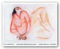 NEW Vintage Fine Art Gallery Poster by R.C. Gorman American Indian Artist Orange Shawl, AKA Miss January Suzanne Brown Gallery Scottsdale, Arizona Published 1979