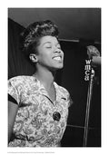 Bruce Teleky Sarah Vaughan, WMCA Microphone by William Gottlieb 18"x12" Art Print Poster