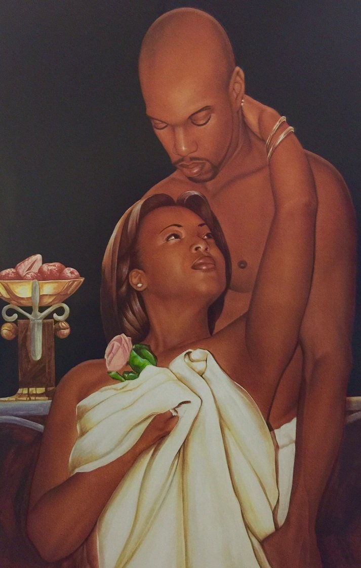 for Your Eyes Only (Romantic Couples) Wall Décor Picture 24x36 Gerald Ivey Art Prints with Framing Options