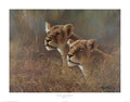 SISTERS OF SERENGETI - Lions Safari Art Print Poster 22x28 in