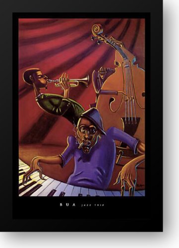 ArtDirect Jazz Trio Justin BUA 28x40 Framed art print poster