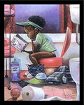 Framed The Thinker by Frank Morrison 10x8 Art Print Poster Ethnic Cute Kid on Toilet