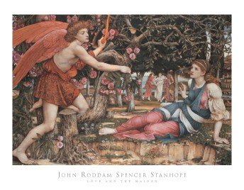 Love and the Maiden - Poster by John Roddam Spencer Stanhope (36 x 28)