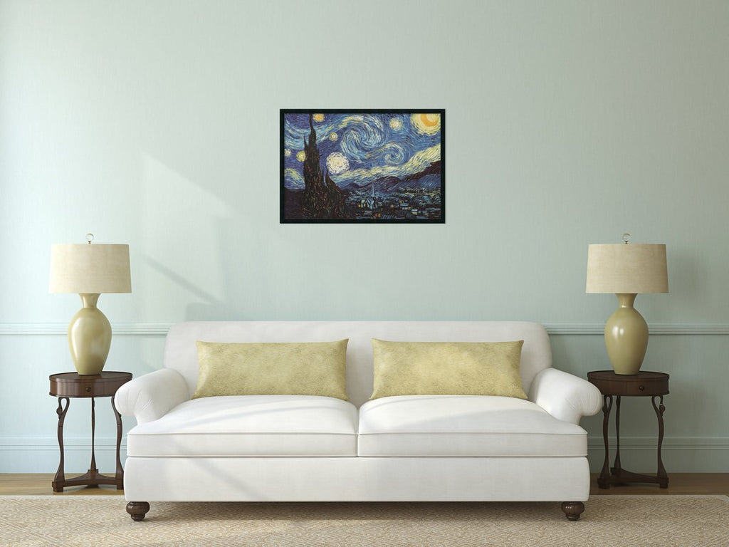 Framed Art Print, 'The Starry Night, June 1889' by Vincent van Gogh: Outer Size 37 x 25"