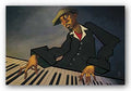 (26x34) Piano Man II Justin BUA art print POSTER urban NYC RARE