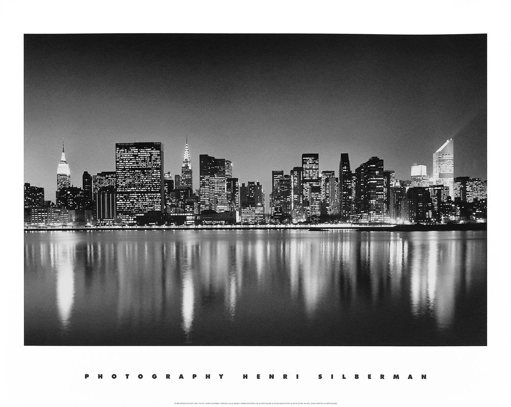 Bruce Teleky Manhattan East Side, New York City by Henri Silberman Photo Print Poster (Choose Size, Print or Frame)
