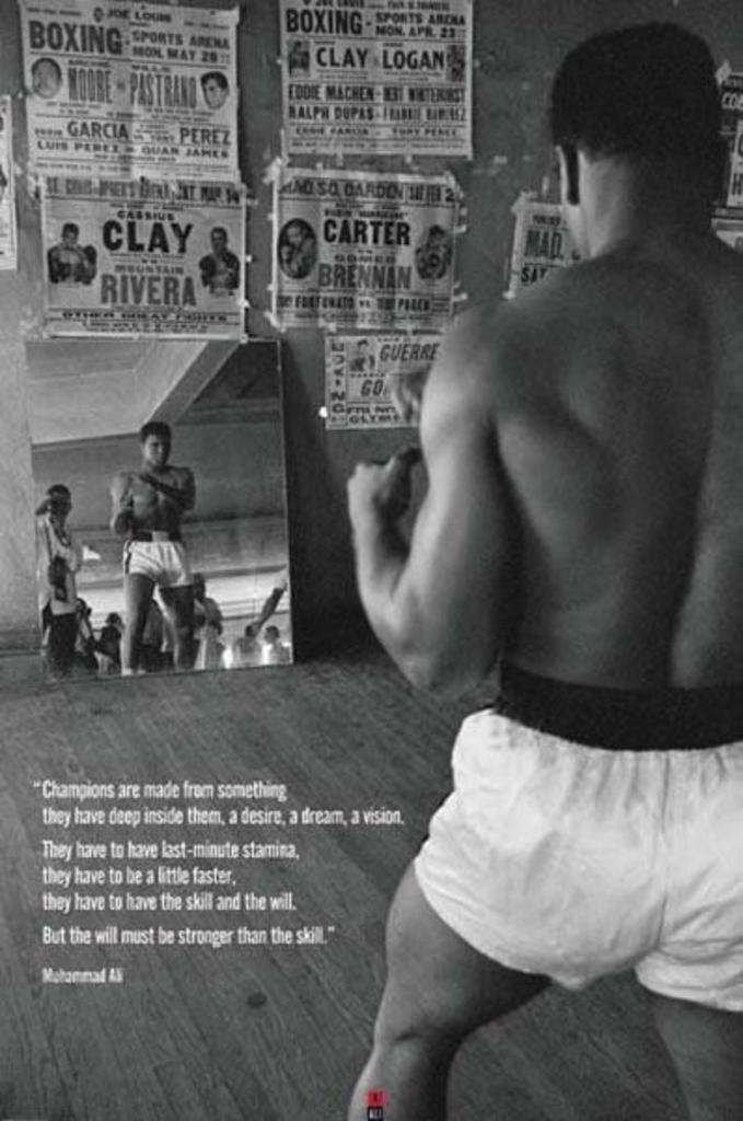Pyramid America Muhammad Ali-Training in The Gym, Sports Poster Print, 24 by 36-Inch