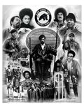 Picture Peddler The Black Panther Party by Wishum Gregory 1966-1980 Fred Hampton, Eldridge and Kathleen Cleaver, Huey P. Newton, Bobby Selle, Tommie Smith, John Carlos African American Black Political Party Art Print Poster Image and Overall Size is