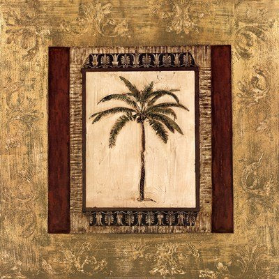 Stately Palm II by Mindeli - 24x24 Inches - Art Print Poster
