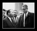 McMahan Photo Archive Malcolm X and Dr. Martin Luther King, Jr. (8x10 inches - Framed Art Print - Black Frame)