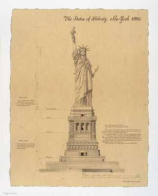 artworkforless.com Statue of Liberty, New York by Yves Poinsot - 28 x 22 inches - Fine Art Print/Poster