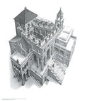 Ascending and Descending by M.C. Escher Art Poster Print, 21.75x25.5