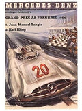 artworkforless.com Mercedez Benz, French Grand Prix, 1954 by Anonymous - 27 x 18 1/2 inches - Fine Art Print/Poster