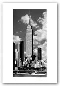 Empire State Building, with Ship by Viktor Balkind 16"x8" Art Print Poster
