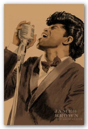 James Brown by Clifford Faust 18"x12" Art Print Poster