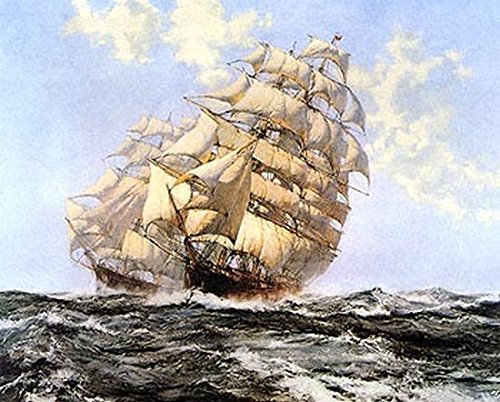 Ariel and Taeping by Montague Dawson - 27 x 32 inches - Fine Art Print / Poster